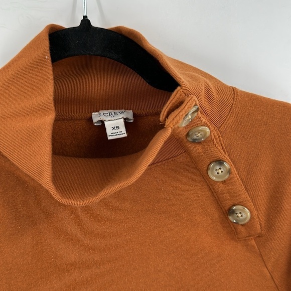J. Crew Wide Button Collar Pullover‎ Sweatshirt XS - Picture 5 of 7